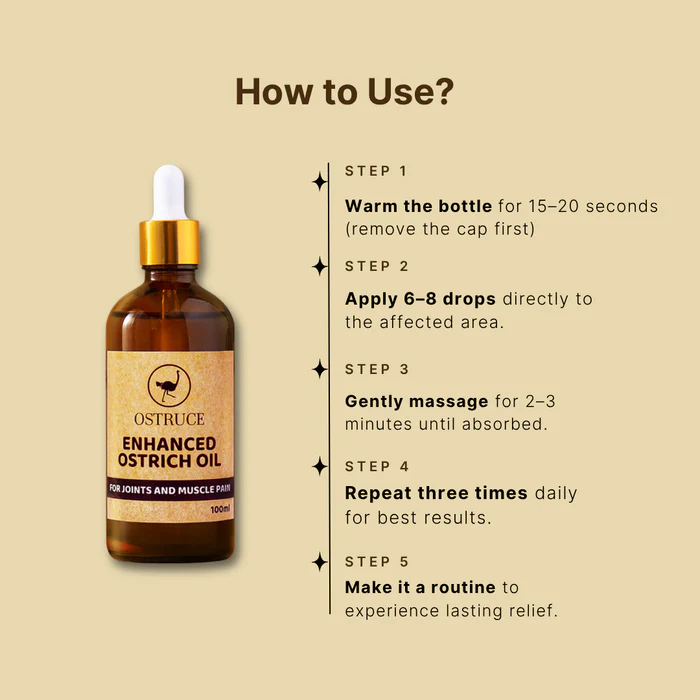 ENHANCED OSTRICH OIL BEST OILS FOR PAIN RELIEF (30 ML)
